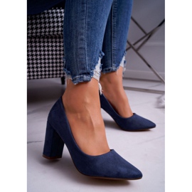 SEA Décolleté Con Tacco Donna Camoscio Blu Navy Florena 1