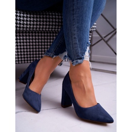 SEA Décolleté Con Tacco Donna Camoscio Blu Navy Florena 2