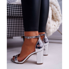 FRID Sandali Da Donna Con Tacco Argento Huran grigio 2
