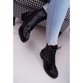 SEA Stivali Da Donna Da Lavoro Con Strass Neri Gether nero 2