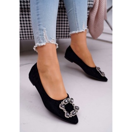 SEA Ballerine da donna con pietre Black Divine nero 1