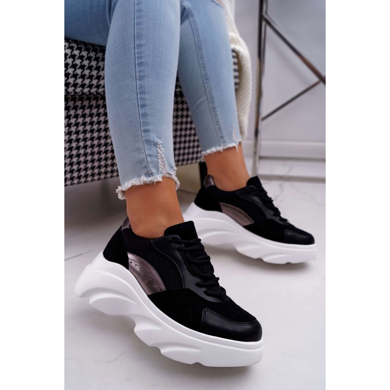 SEA Scarpe Sportive da Donna Suola Spessa Nero Cardamon 1