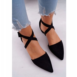 PS1 Ballerine in pelle scamosciata da donna in Spitz Black Vontare nero 2