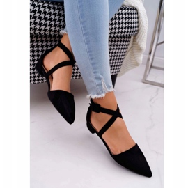 PS1 Ballerine in pelle scamosciata da donna in Spitz Black Vontare nero 1