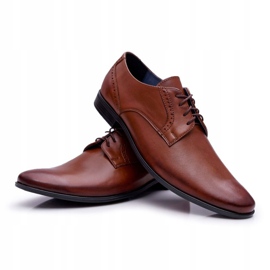 Scarpe brogue da uomo Elegant Leather Bednarek Brown Herod marrone 1