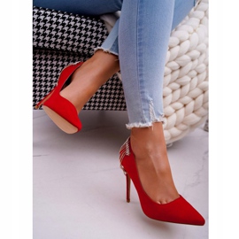 Décolleté da donna in camoscio rosso Pacardo 2