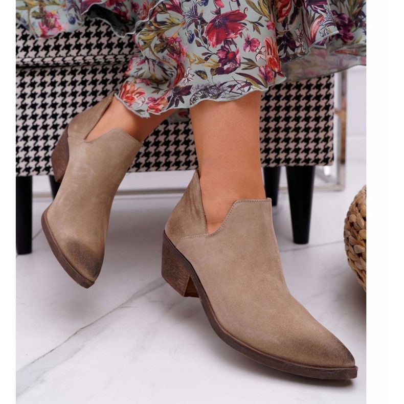 Nicole Stivali Donna Beige Primavera Pelle Anabella 2