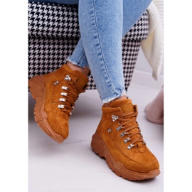 BUGO Scarpe sportive alte da donna Camel Unreal marrone 2
