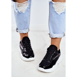 BUGO Scarpe Sportive da Donna Laccate Nere Wenson nero 2