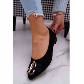 Nicole Ballerine in camoscio nero da donna Portes 1