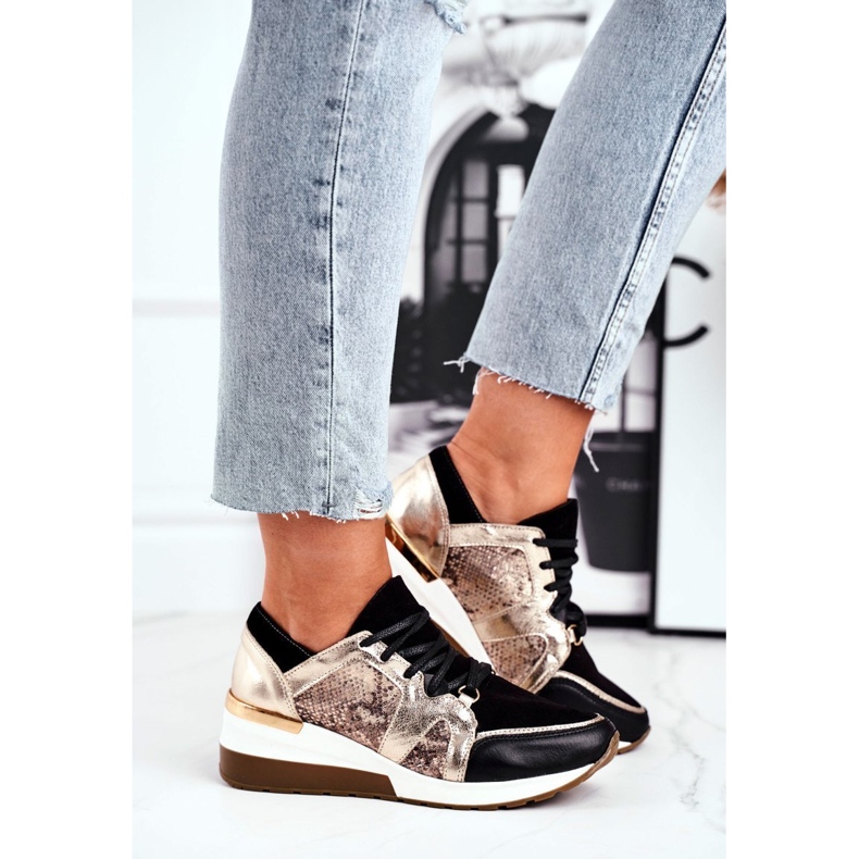Nicole Sneakers Donna Pelle Naturale Dorata Coledo d'oro 1