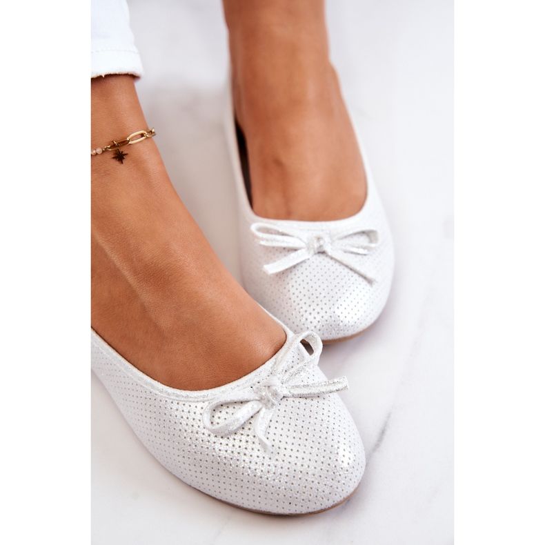 EVE Ballerine Classiche Donna Soletta Profilata Argento Fimme grigio 2