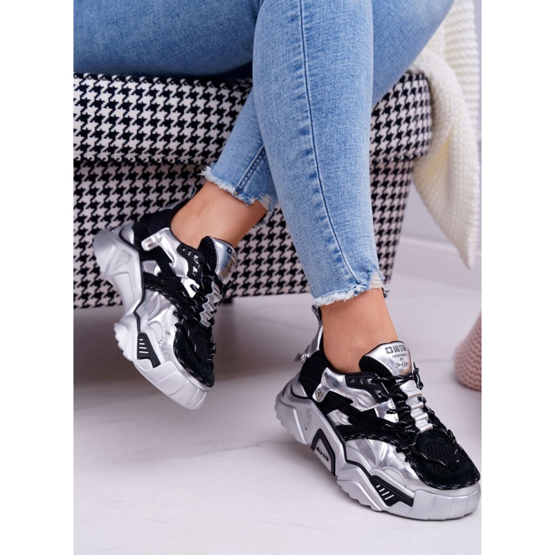Scarpe Sportive da Donna Big Star di Daniel Lopez Nero Argento FF274A527 grigio 2