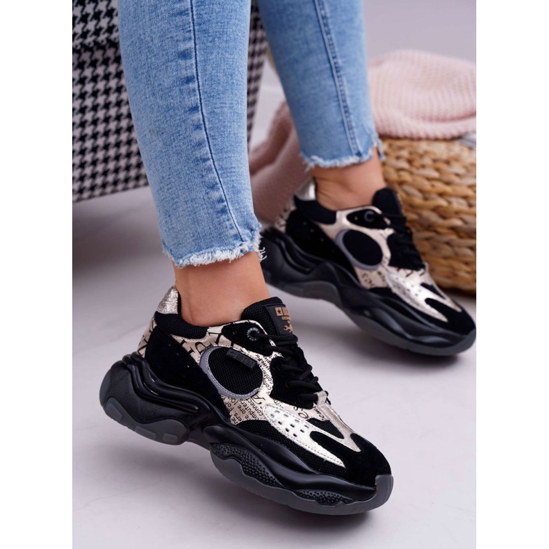 Scarpe Sportive da Donna Big Star di Daniel Lopez Nere e Oro FF274A524 nero giallo 1