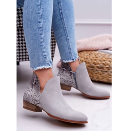 Stivali piatti da donna Maciejka Pelle Grigio 04091-03 / 00-5 1