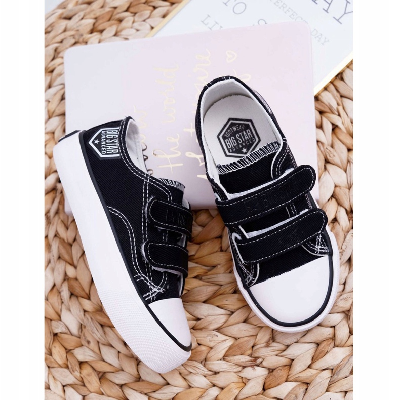 Scarpe Bambini Sneakers Big Star Con Velcro Nero FF374062 1