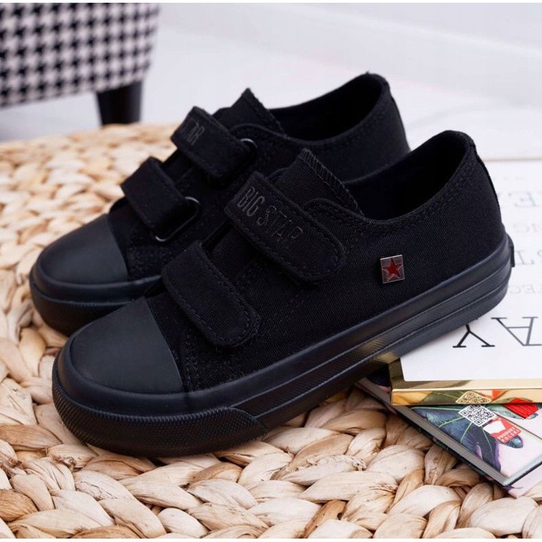 Scarpe Bambini Sneakers Big Star Con Velcro Nero FF374095 2