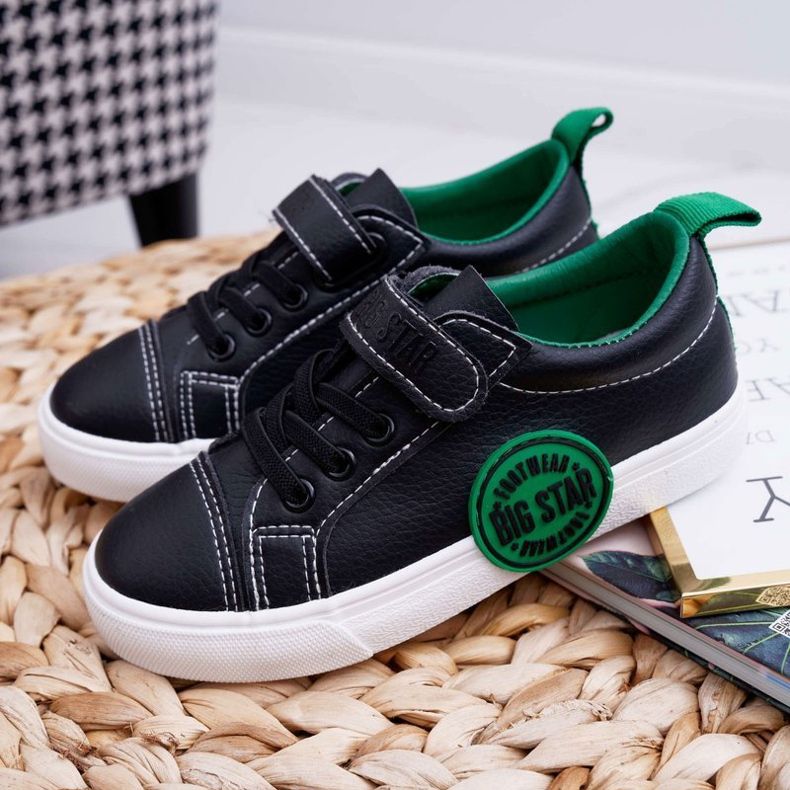 Scarpe Bambini Sneakers Big Star Con Velcro Nero FF374087 1