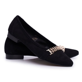 Ballerine Donna Pelle Scamosciata Nera Nicole 2466 Beferr nero 1