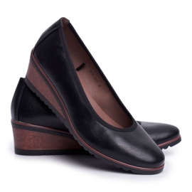 Vinceza Scarpe brogue da donna con zeppa Black Belli nero 1