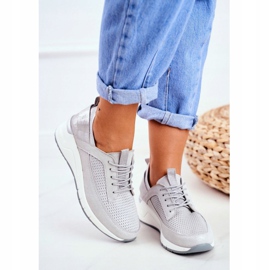 EVE Scarpe Sportive Donna Pelle Argento Love Me grigio 1