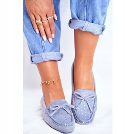 Mocassini Donna Suede S.Barski A199 Blu Wannabe 2