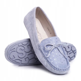 Mocassini Donna Suede S.Barski A199 Blu Wannabe 1