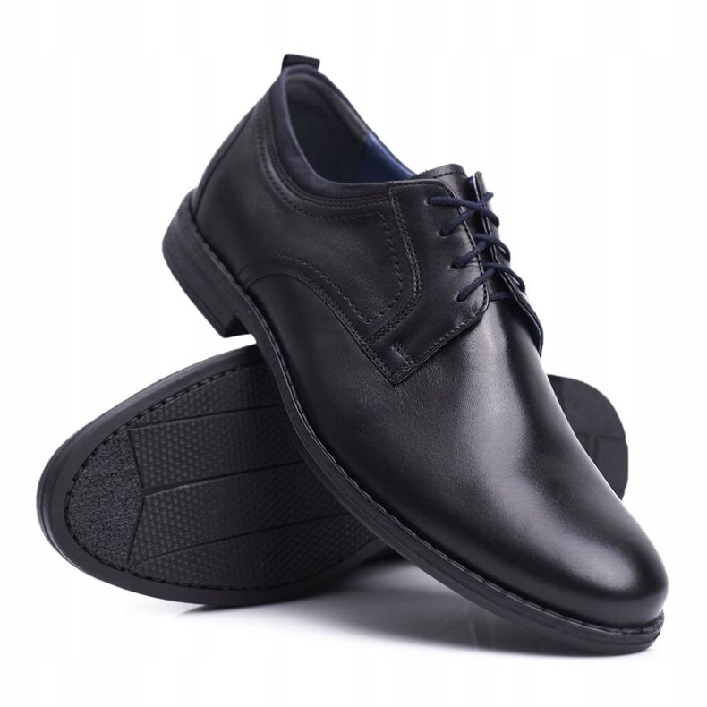 Scarpe Brogue Uomo Casual Nikopol Pelle Nere 1726 nero 2