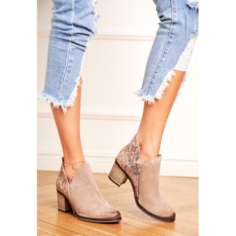 Stivali Donna Con Tacco Maciejka Primavera Pelle Beige 04492-04 1