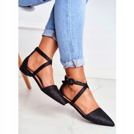 PS1 Ballerine Glitter da donna in Spitz Black Vontare nero 2