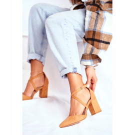 PS1 Décolleté con tacco da donna in Spitz Camel Traffic marrone 2