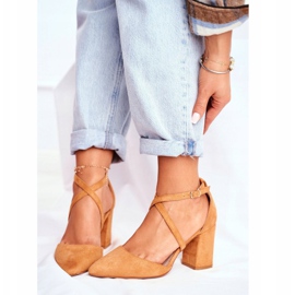 PS1 Décolleté con tacco da donna in Spitz Camel Traffic marrone 1
