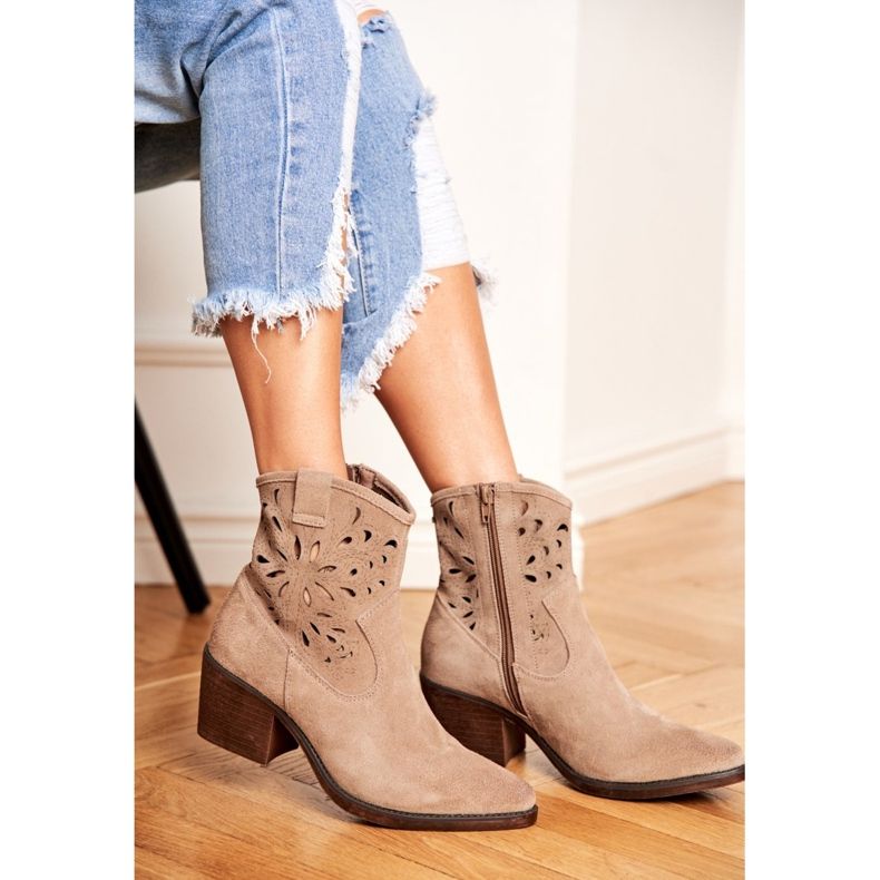 S.Barski Stivali Donna Pelle Beige Barski 12622 2