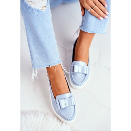 S.Barski Mocassini da Donna in Pelle Blu Lovren 1
