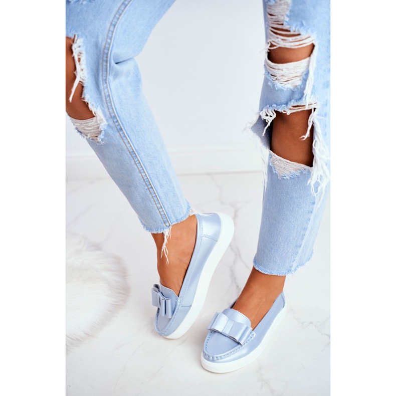 S.Barski Mocassini da Donna in Pelle Blu Lovren 2