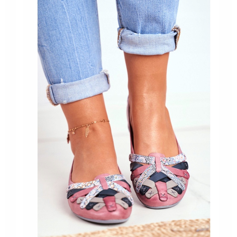 Ballerine da donna Maciejka Pelle Rosa 01358 2
