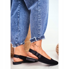 Ballerine da donna in camoscio Sergio Leone BL615 Black Lilon nero 2
