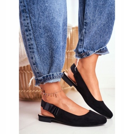 Ballerine da donna in camoscio Sergio Leone BL615 Black Lilon nero 1