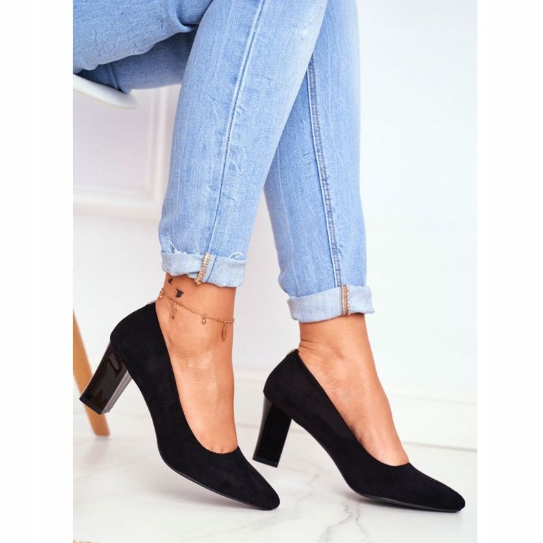 Décolleté da donna Sergio Leone PB403 Suede Nero Herline 2