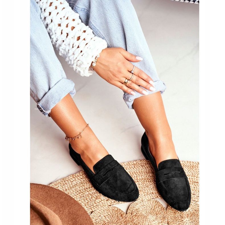Mocassini Donna Camoscio Sergio Leone MK734 Nero Nebbi 2