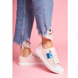 Sneakers Donna Big Star Openwork Rosa FF274033 2