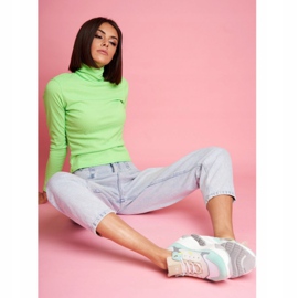 Scarpe Sportive in Pelle da Donna GOE Mint White FF2N3011 bianca verde 2