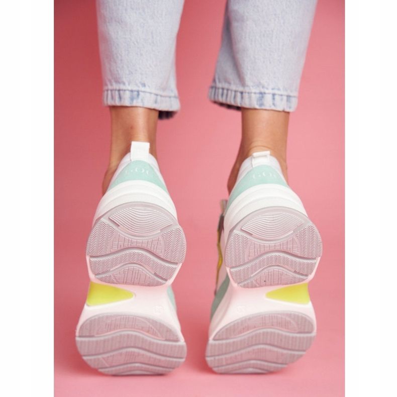 Scarpe Sportive in Pelle da Donna GOE Mint White FF2N3011 bianca verde 1