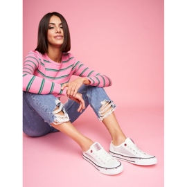 Sneakers Donna Cross Jeans Rete Bianca FF2R4016C 1