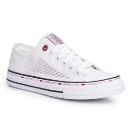 Sneakers Donna Cross Jeans Rete Bianca FF2R4016C 2