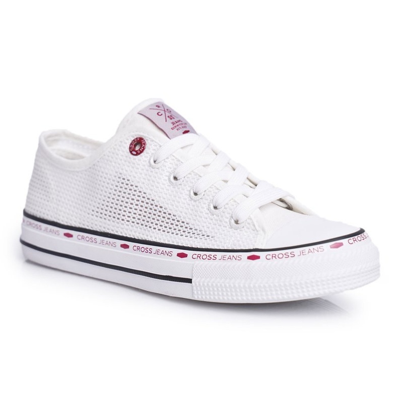 Sneakers Donna Cross Jeans Rete Bianca FF2R4016C 2