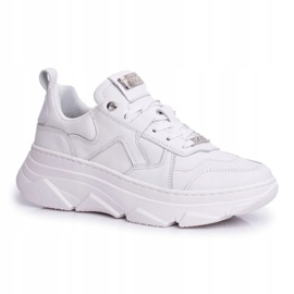 Scarpe Sportive in Pelle da Donna GOE Bianche FF2N3018 bianco 1