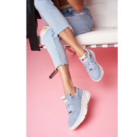 Scarpe Sportive in Pelle da Donna GOE Blu FF2N3013 1