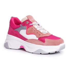 Scarpe Sportive in Pelle da Donna GOE Rosa FF2N3010 bianco 2