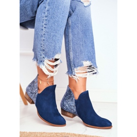 Stivali piatti da donna Maciejka Primavera Pelle Blu Navy 04091-47 1